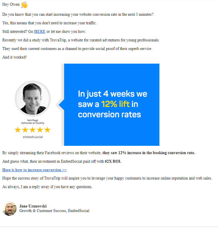 customer success story emails