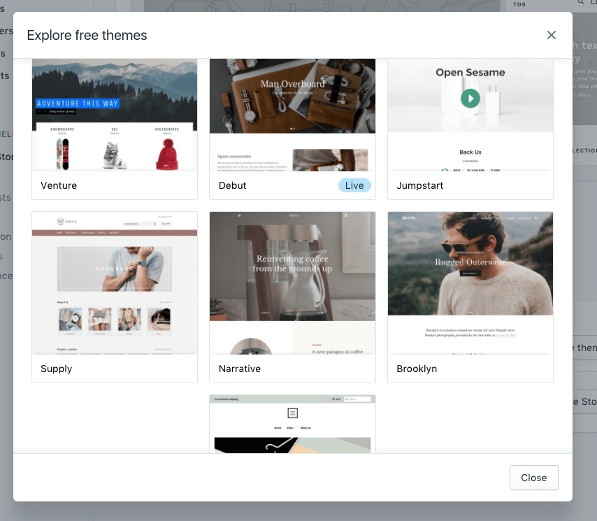 How to setup a shopify store - themes