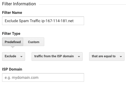 Google Analytics Direct Traffic Filter