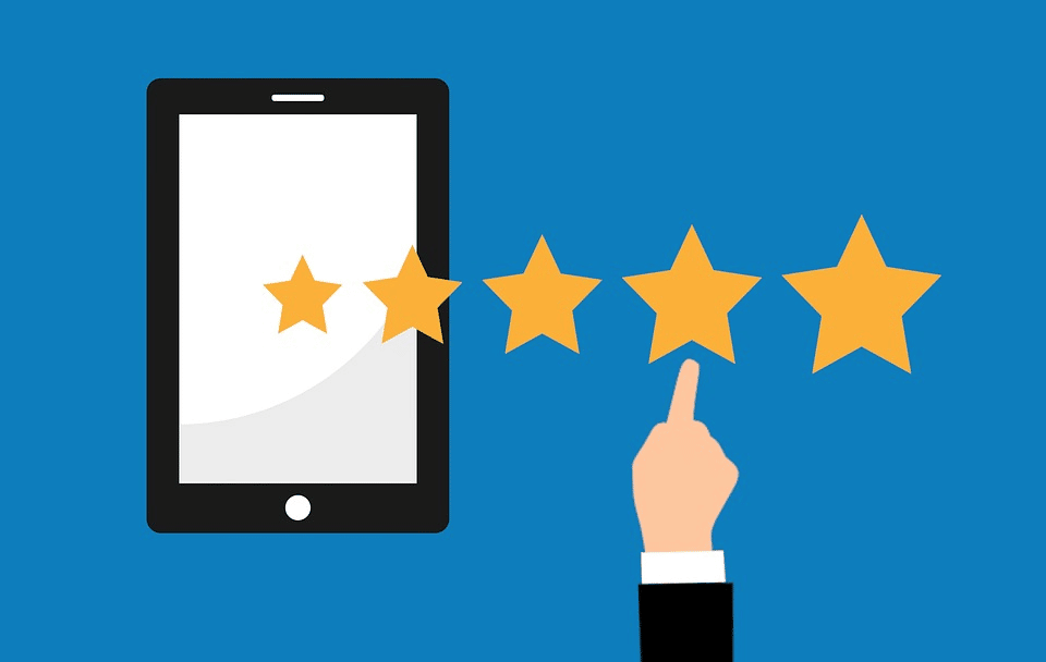 rating stars for customer experience
